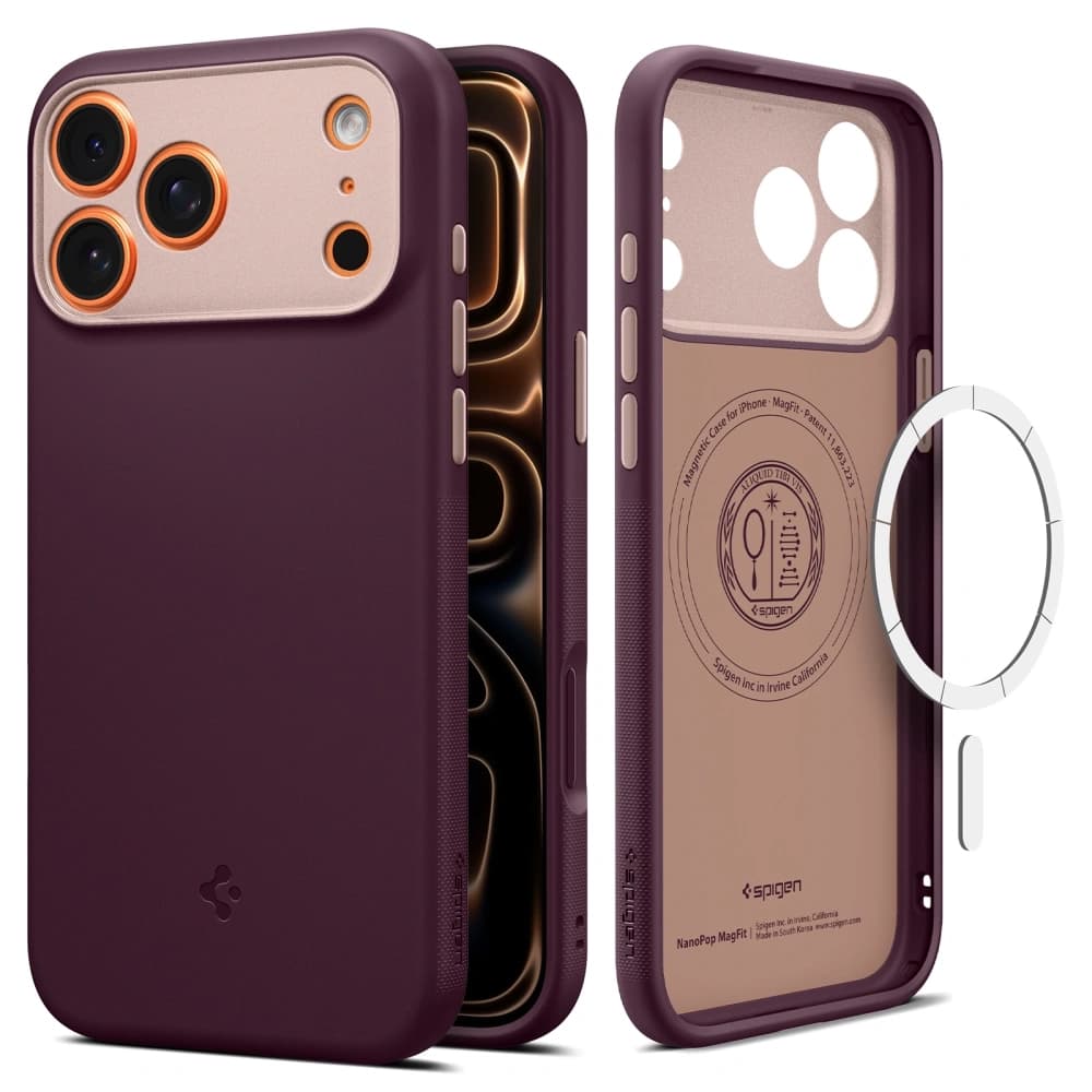 Spigen Caseology Nano Pop MagSafe iPhone 17 Pro Max v burgundské barvě - náhled 1