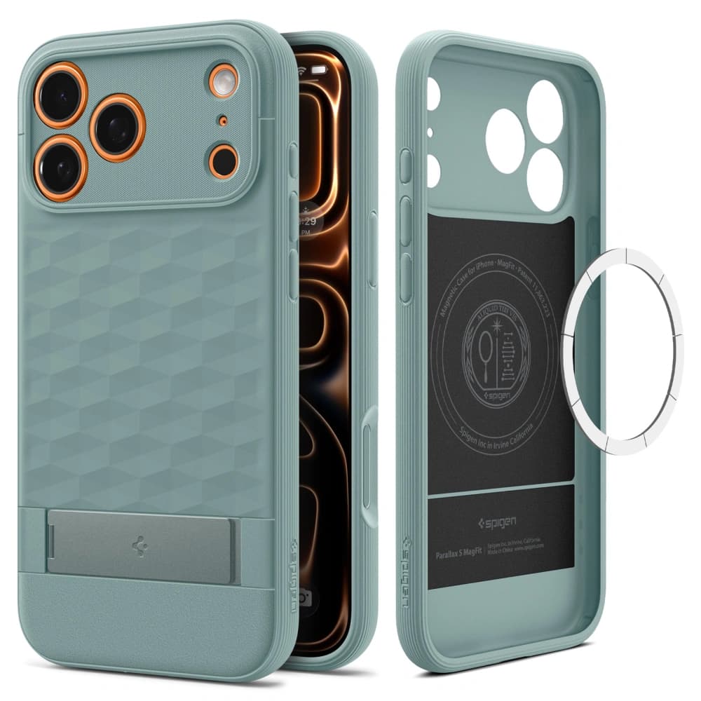 Spigen Caseology Parallax "S" MagSafe pro iPhone 17 Pro Max v šalvějové zelené - náhled 1