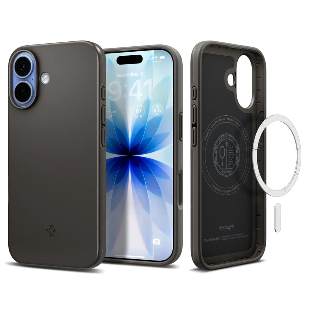 Spigen Thin Fit MagSafe pro iPhone 17 v barvě gunmetal - náhled 1