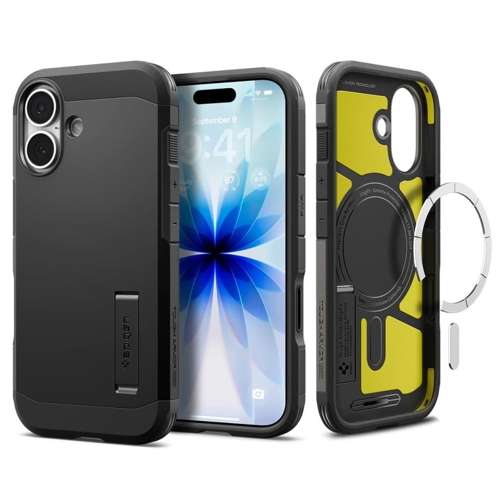 Pouzdro Spigen Tough Armor "T" MagSafe pro iPhone 17 černé - náhled 1