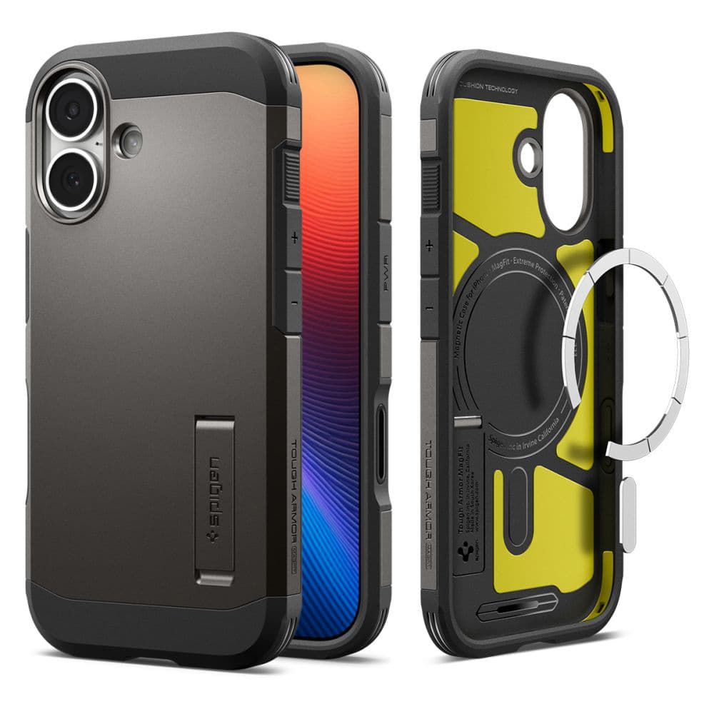 Spigen Tough Armor "T" MagSafe pro iPhone 17 v barvě gunmetal