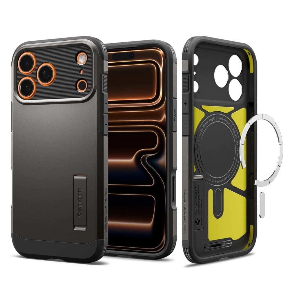 Spigen Tough Armor "T" MagSafe pro iPhone 17 Pro v barvě gunmetal - náhled 1