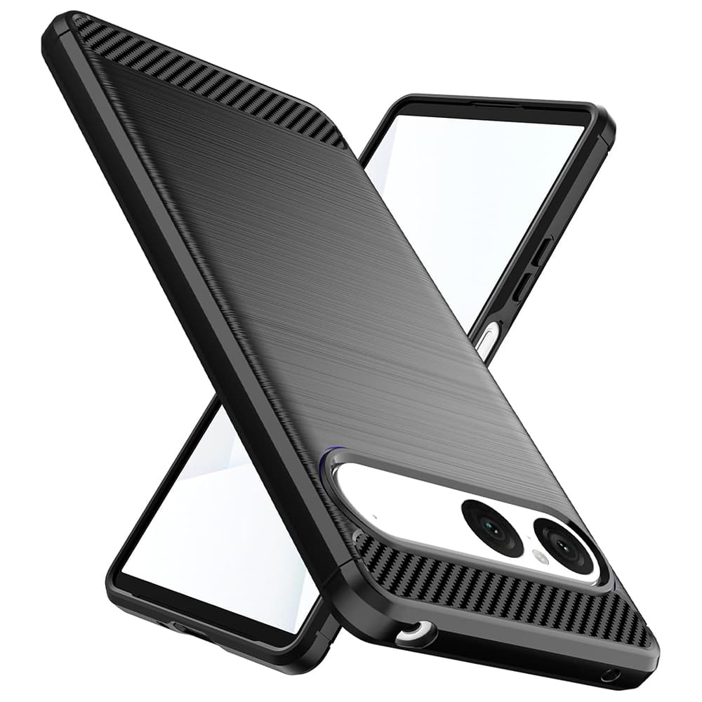 Pouzdro Techsuit Carbon Silicone pro Sony Xperia 10 VII černé