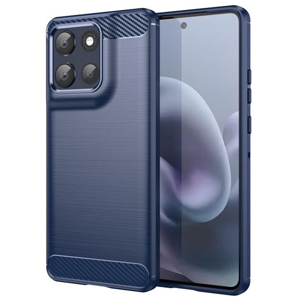 Techsuit Carbon Silicone pro Motorola Moto G86 modrá - náhled 1