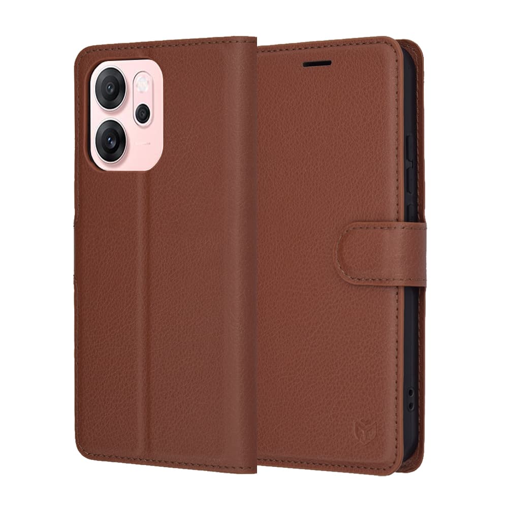 Pouzdro Techsuit Leather Folio pro Oppo Reno14 F / FS 5G hnědé - náhled 1
