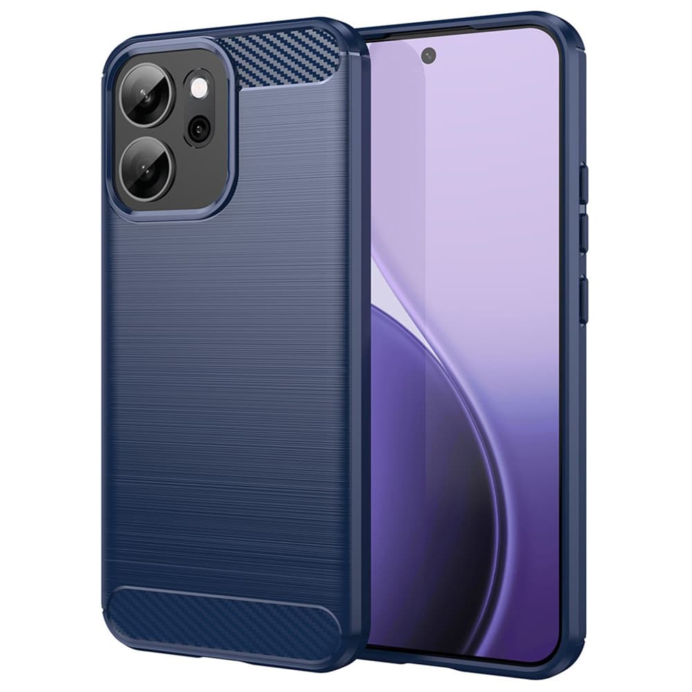 Pouzdro Techsuit Carbon Silicone pro Oppo Reno14 F / Reno14 FS 5G modré - náhled 1