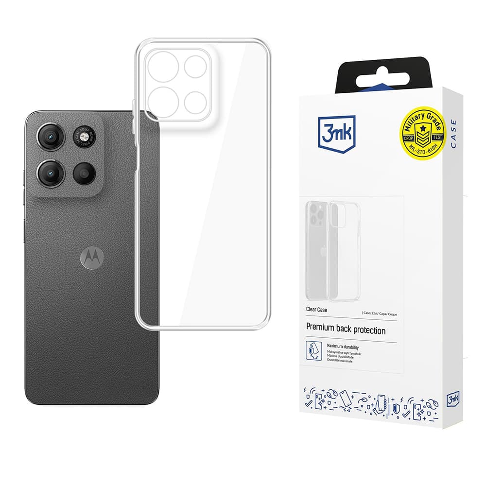 3mk Clear Case pro Motorola Moto G15 G15 Power Průhledný
