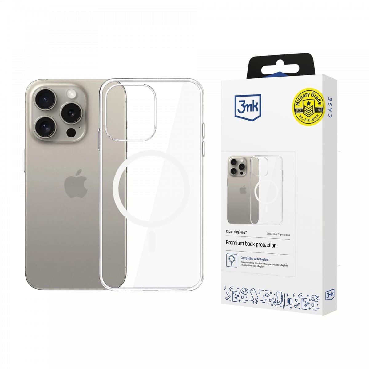 3mk Clear MagCase iPhone 15 Pro Max Průhledný - náhled 1