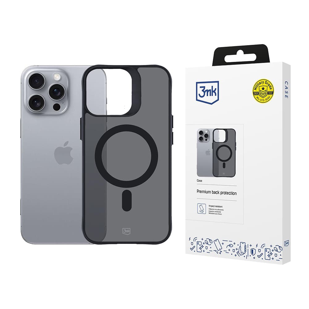 3mk Smoke MagCase pro iPhone 16 Pro Max černý - náhled 1