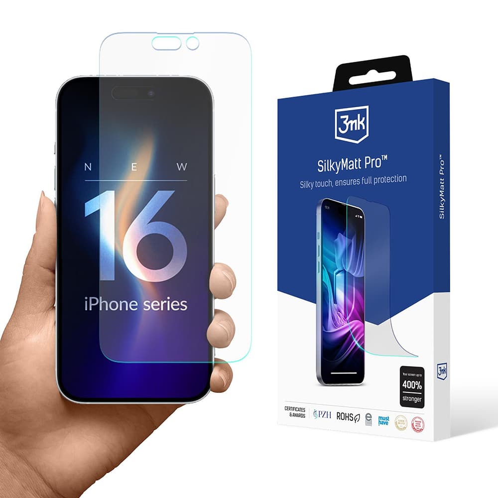 3mk Silky Matt Pro Ochranná fólie iPhone 16 Průhledná - náhled 1