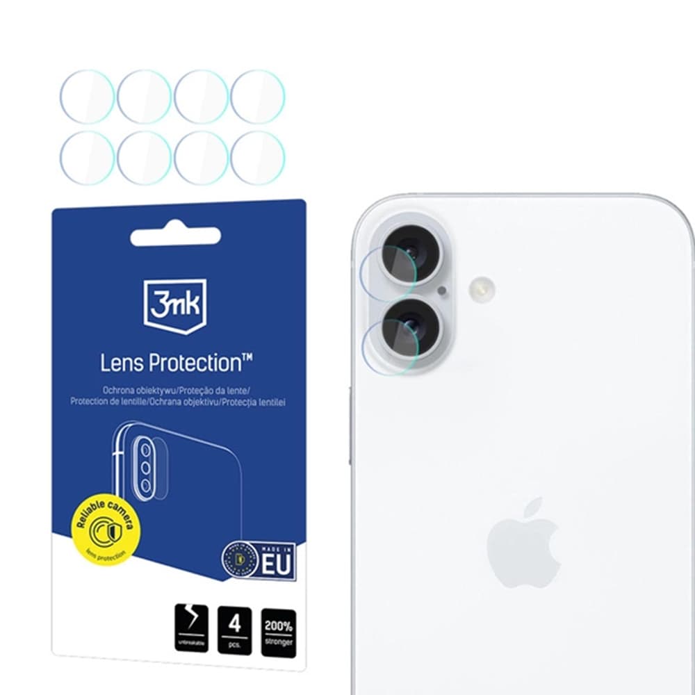 3mk Lens Protection (4 ks) iPhone 16 průhledná - náhled 1