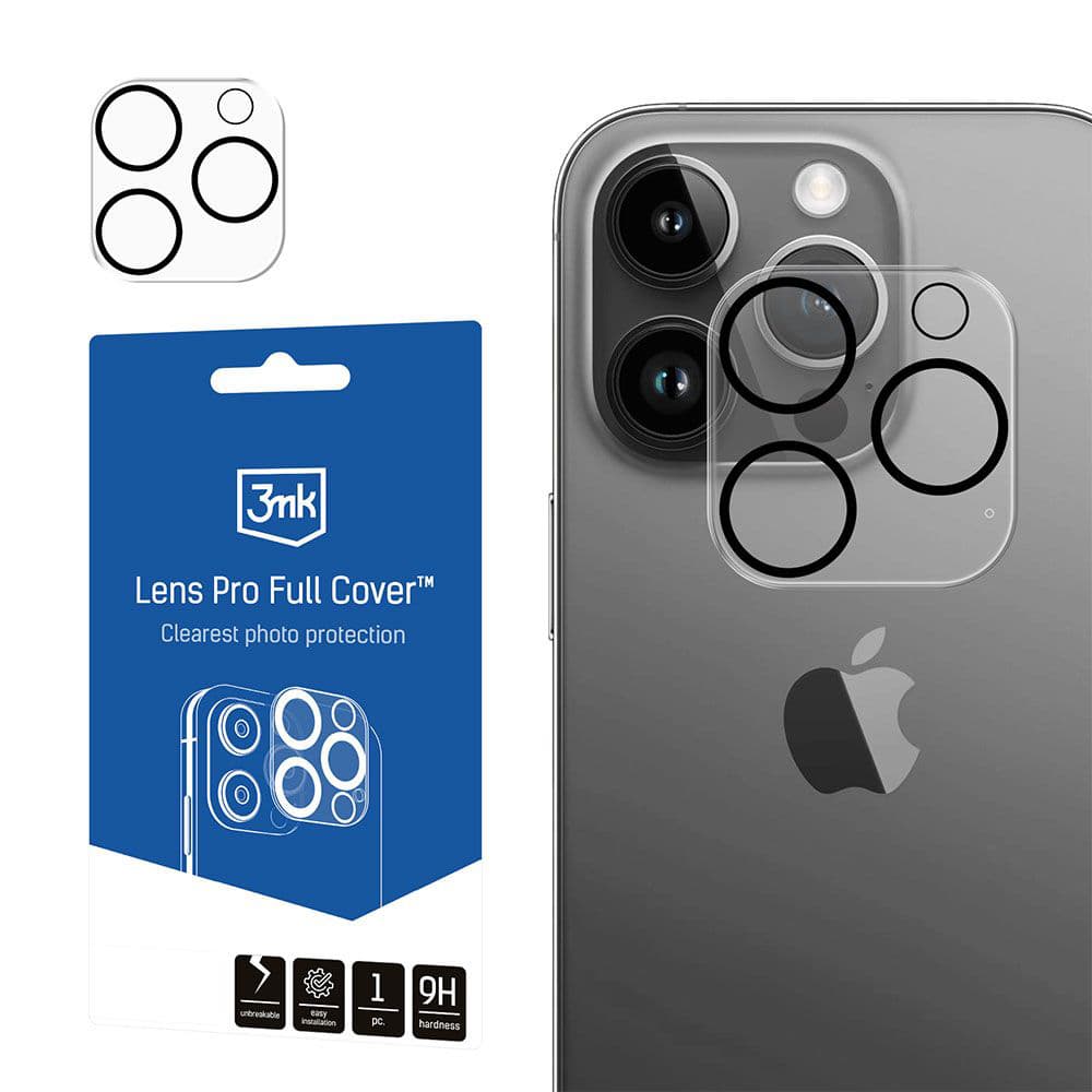 3mk Lens Pro Full Cover iPhone 14 Pro průhledný - náhled 1