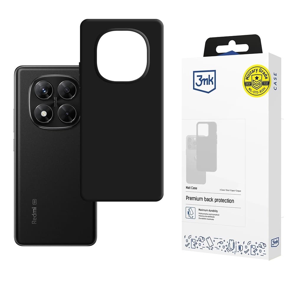 3mk Matt Case pro Xiaomi Redmi Note 14 Pro 5G Poco X7 černý - náhled 1