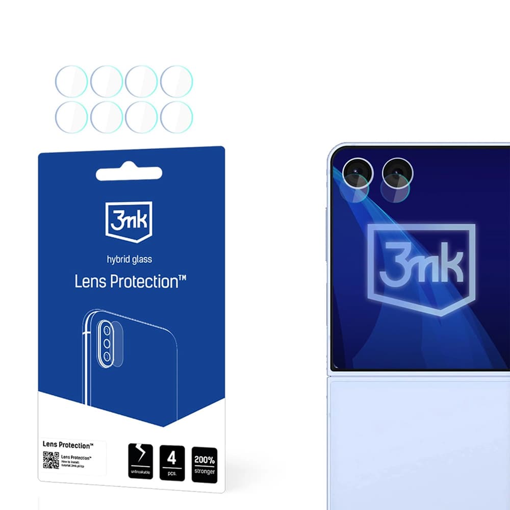 3mk Ochrana objektivu 4 ks Samsung Galaxy Z Flip7 Čirá - náhled 1