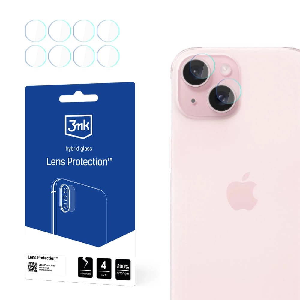3mk Lens Protection (4 ks) iPhone 15 průhledný - náhled 1