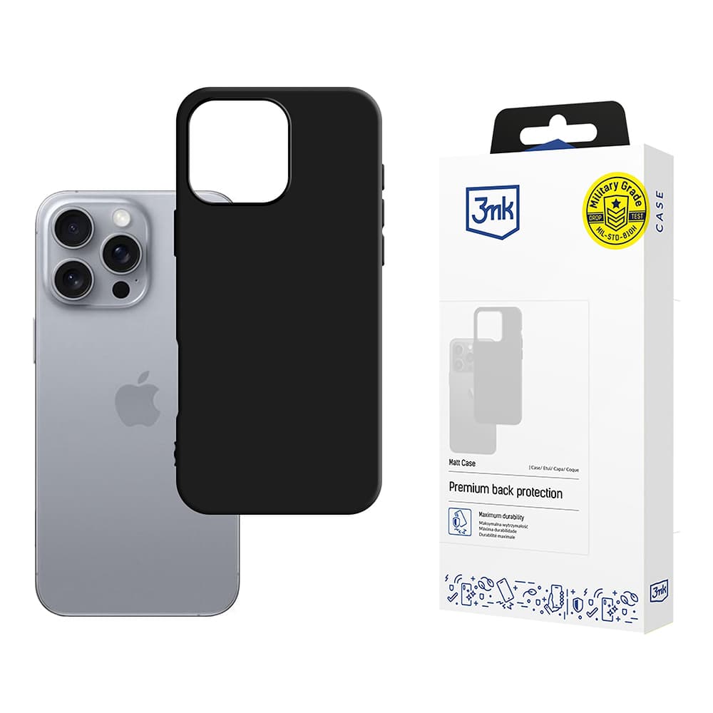 3mk Matt Case pro iPhone 16 Pro černý - náhled 1