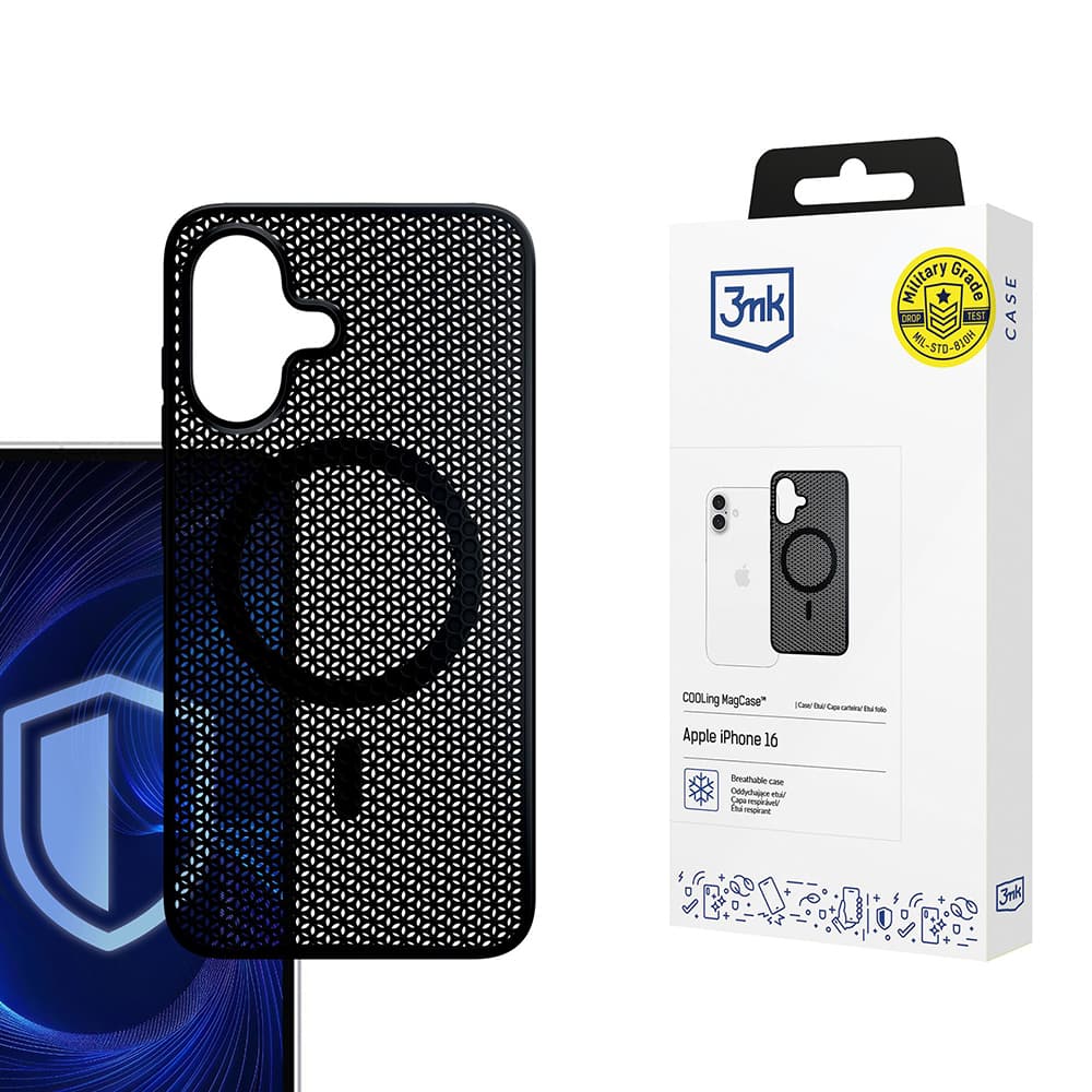 3mk COOLing MagCase pro iPhone 16 černý - náhled 1
