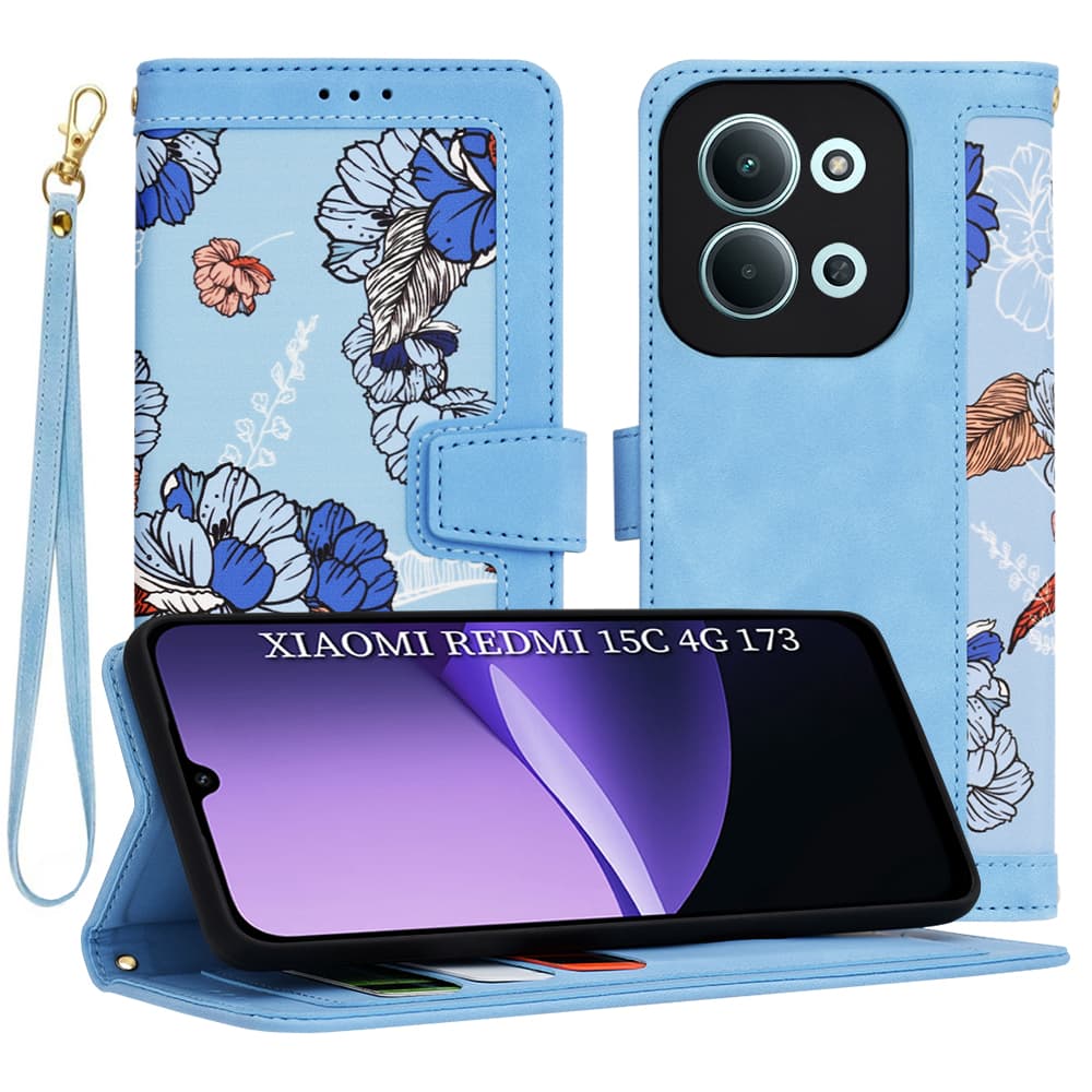 Pouzdro Techsuit FlipCraft pro Xiaomi Redmi 15C 4G/5G v živé modré - náhled 1