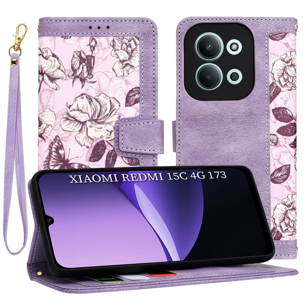 Pouzdro Techsuit FlipCraft pro Xiaomi Redmi 15C 4G/5G Tajemná fialová - náhled 1