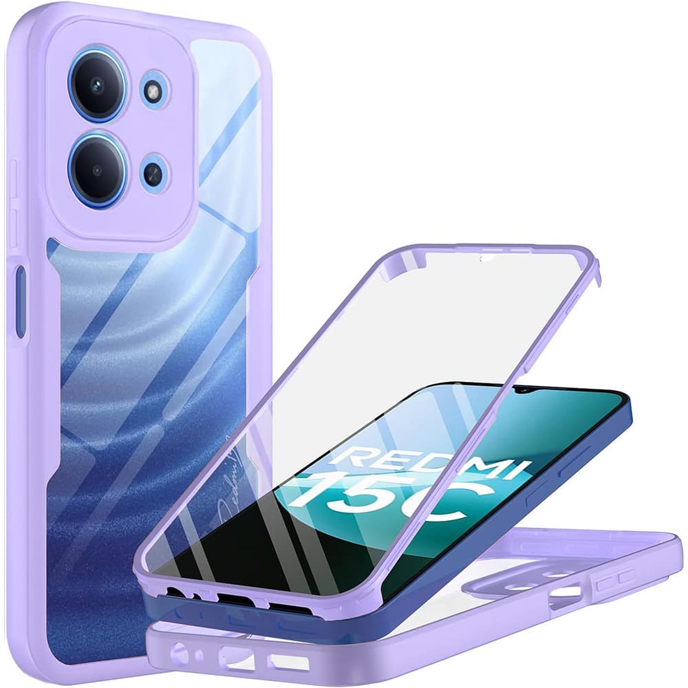 Techsuit ColorVerse 360 Series + Ochranné sklo Xiaomi Redmi 15C 4G/5G Fialová - náhled 1
