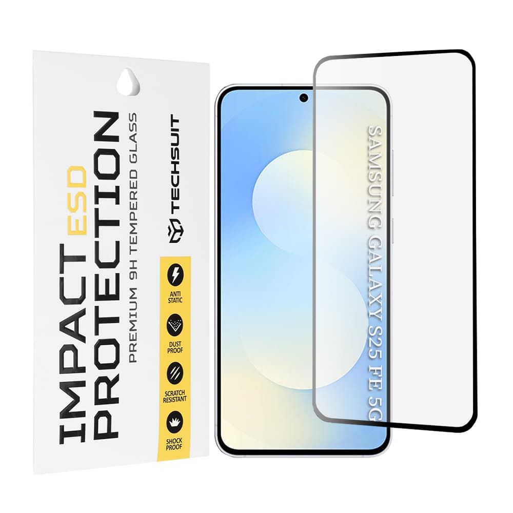 Ochranné sklo Techsuit ESD pro Samsung Galaxy S25 FE černé - náhled 1