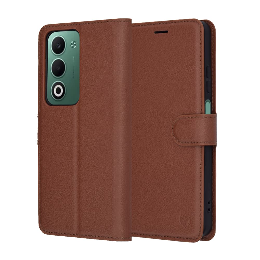 Pouzdro Techsuit Leather Folio pro Oppo A5 4G A5 5G hnědé - náhled 1