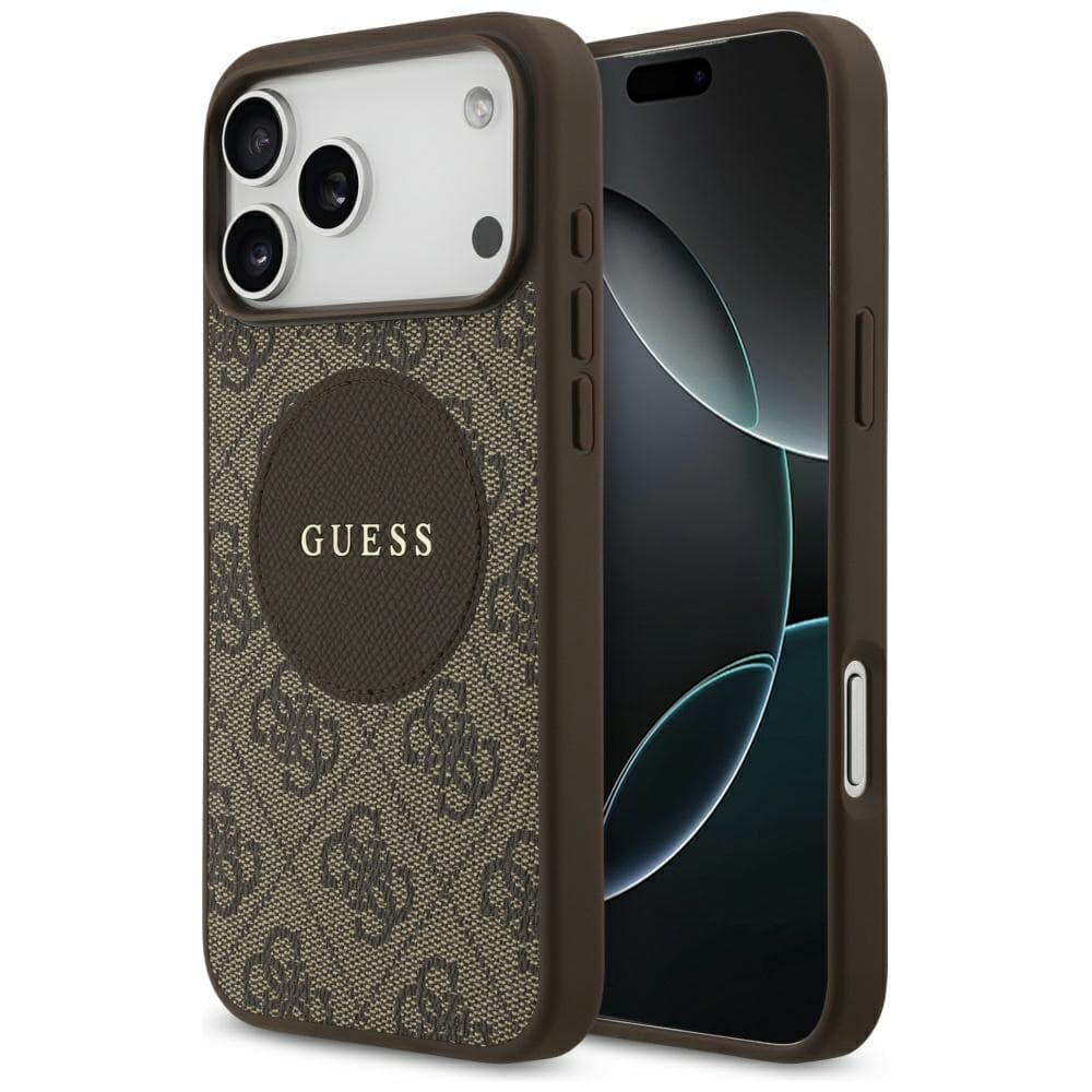 Guess 4G Circle Classic Logo MagSafe iPhone 17 Pro hnědá - náhled 1