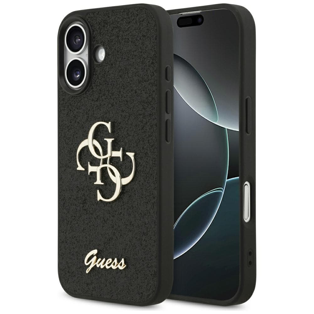 Guess Fixed Glitter Big 4G GUHCP17SHG4SGK iPhone 17 Černá - náhled 1