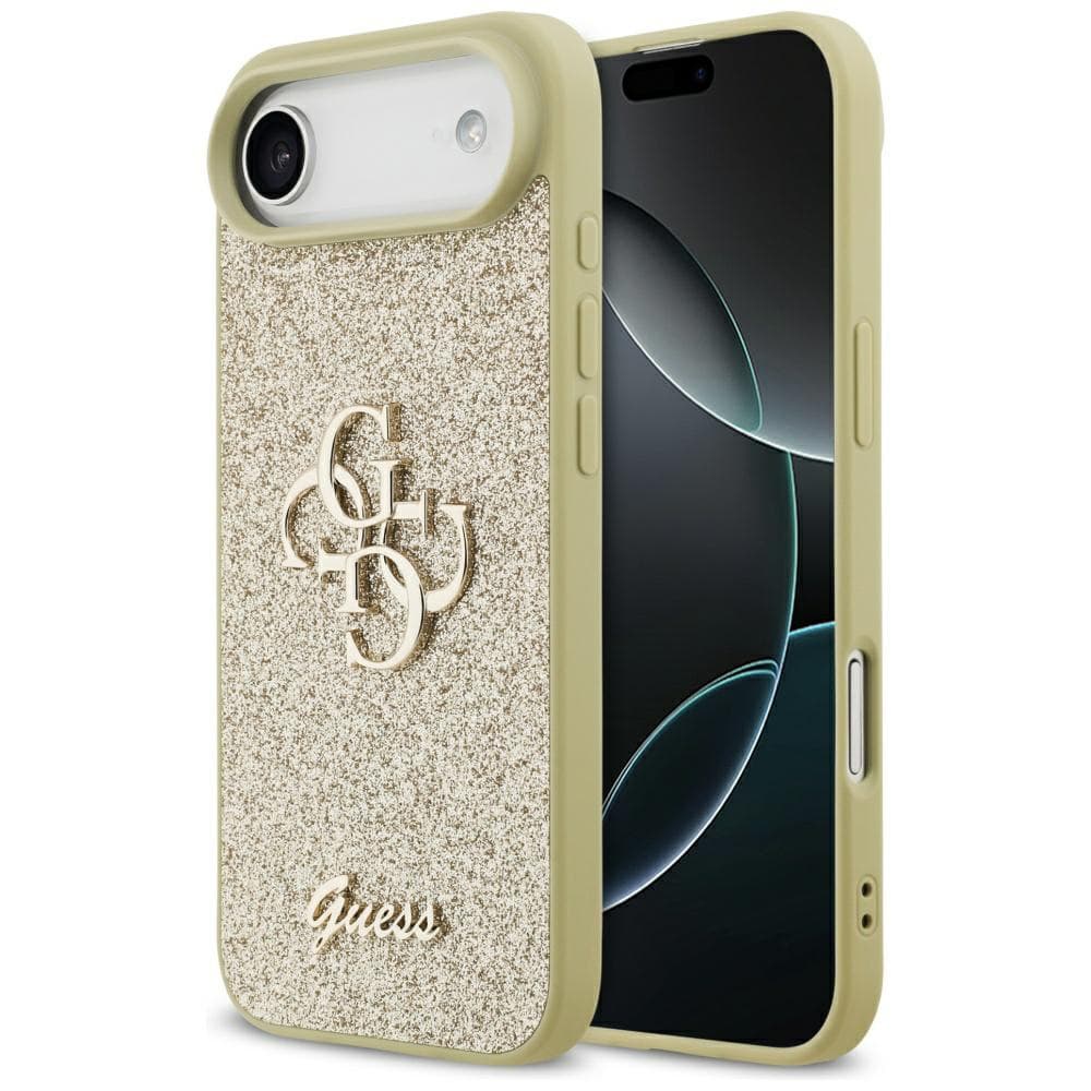 Guess Fixed Glitter Big 4G pouzdro iPhone 17 Air zlatá - náhled 1