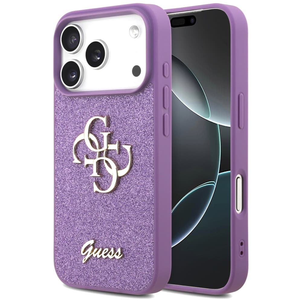 Guess Fixed Glitter Big 4G GUHCP17LHG4SGL iPhone 17 Pro lila - náhled 1