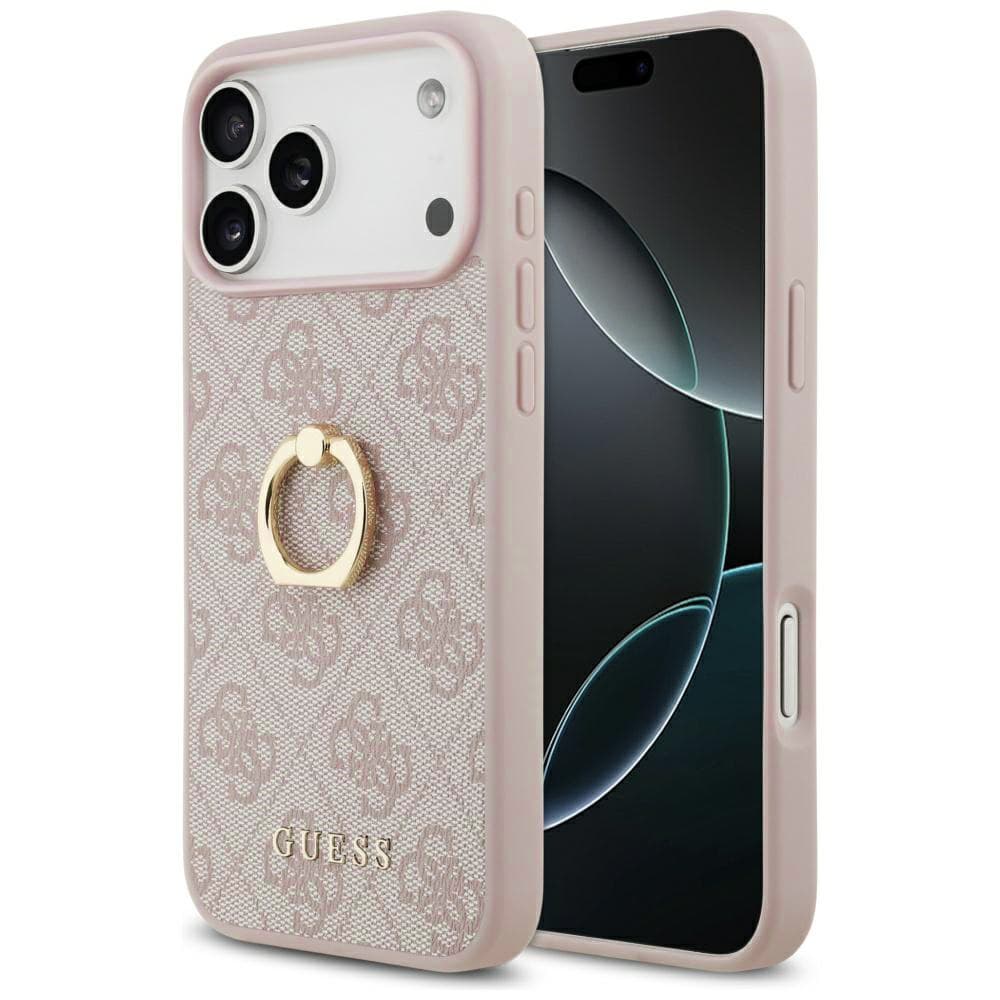 Guess Hardcase 4G Ring Stand iPhone 17 Pro Max růžová - náhled 1