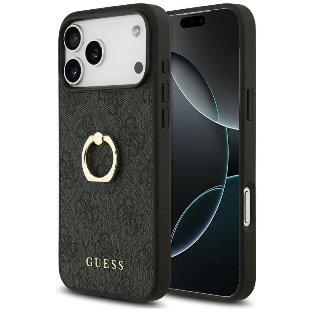 Guess Hardcase 4G Ring Stand pro iPhone 17 Pro Max černá - náhled 1