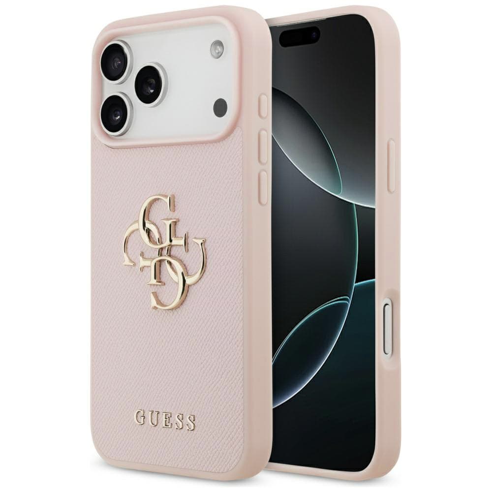 Guess Hardcase 4G Grained Big and Classic Logo iPhone 17 Pro Max růžová - náhled 1