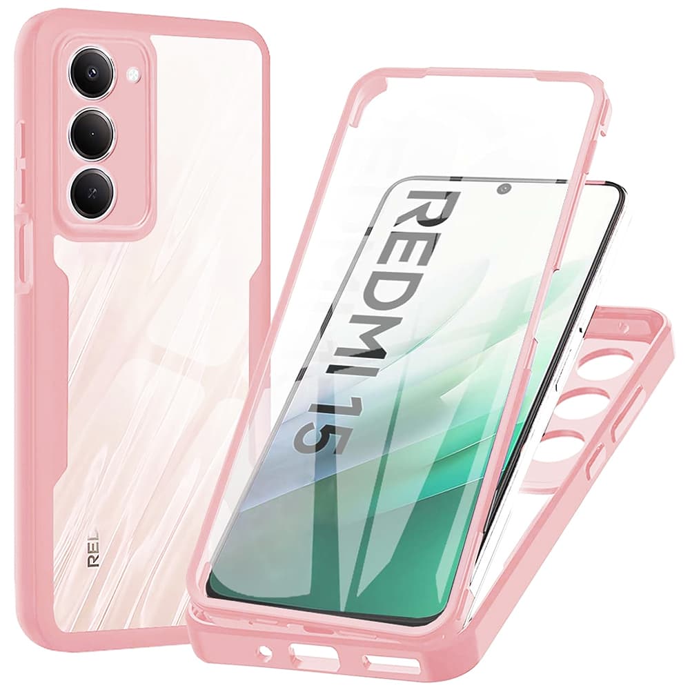 Techsuit ColorVerse 360 Series + Ochranná fólie Xiaomi Redmi 15 4G / 5G Růžová - náhled 1