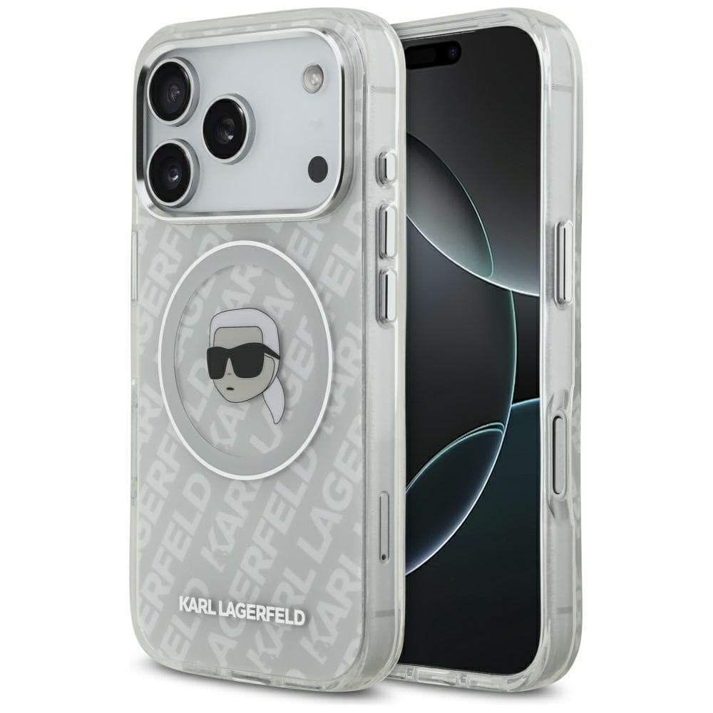 Karl Lagerfeld IML Karl Head Logo MagSafe iPhone 17 Pro šedý - náhled 1