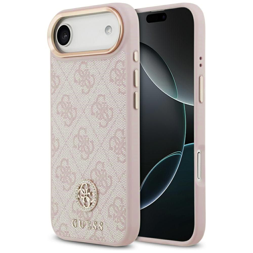Guess Hardcase 4G Strass Logo MagSafe iPhone 17 Air růžová - náhled 1