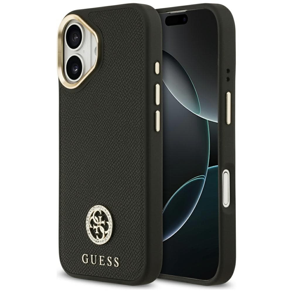 Guess Grained Strass Logo MagSafe pro iPhone 17 černá - náhled 1