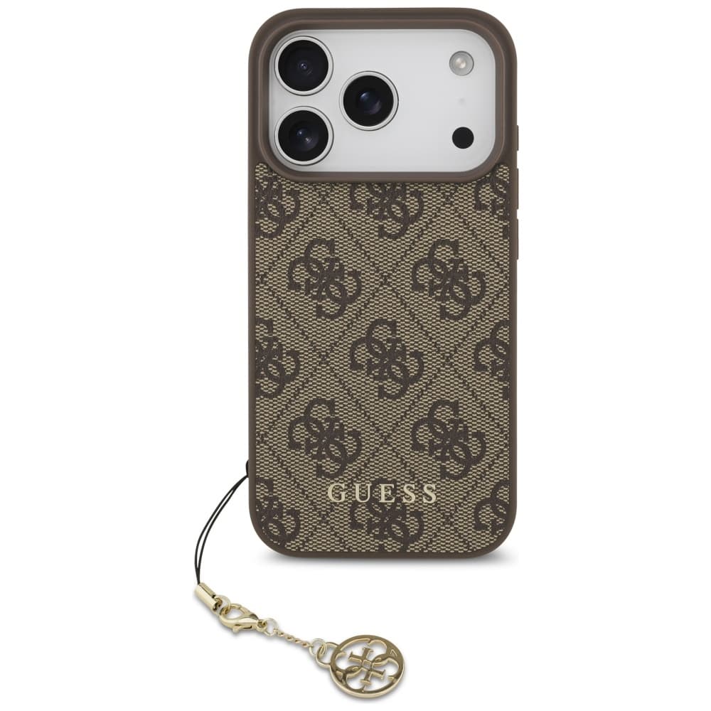 Guess Hardcase 4G Charm Cradle MagSafe iPhone 17 Pro Hnědý - náhled 1