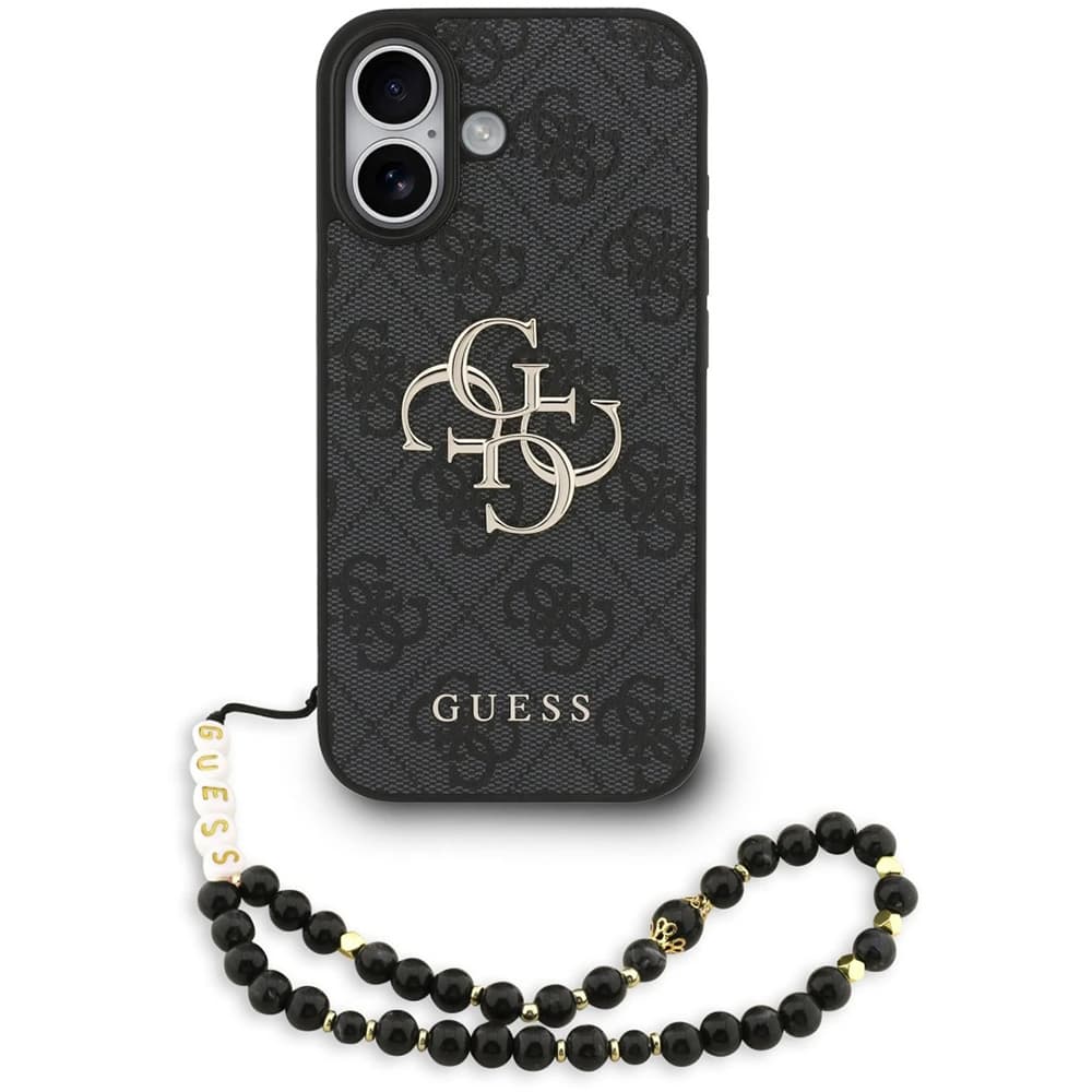 Guess Hardcase 4G Classic Logo s popruhem iPhone 17 černá - náhled 1