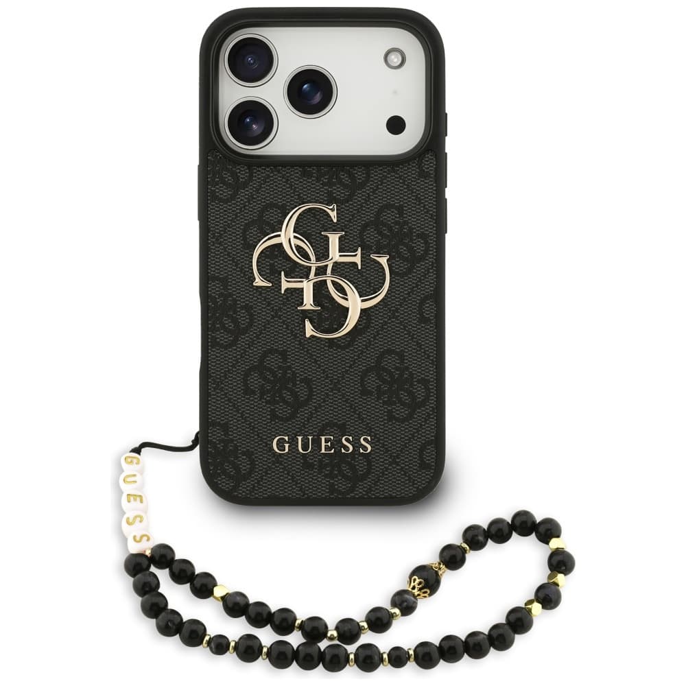 Guess Hardcase 4G Classic Logo s popruhem iPhone 17 Pro černá - náhled 1