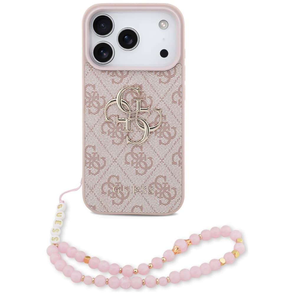 Guess Hardcase 4G Classic Logo s popruhem iPhone 17 Pro růžová - náhled 1