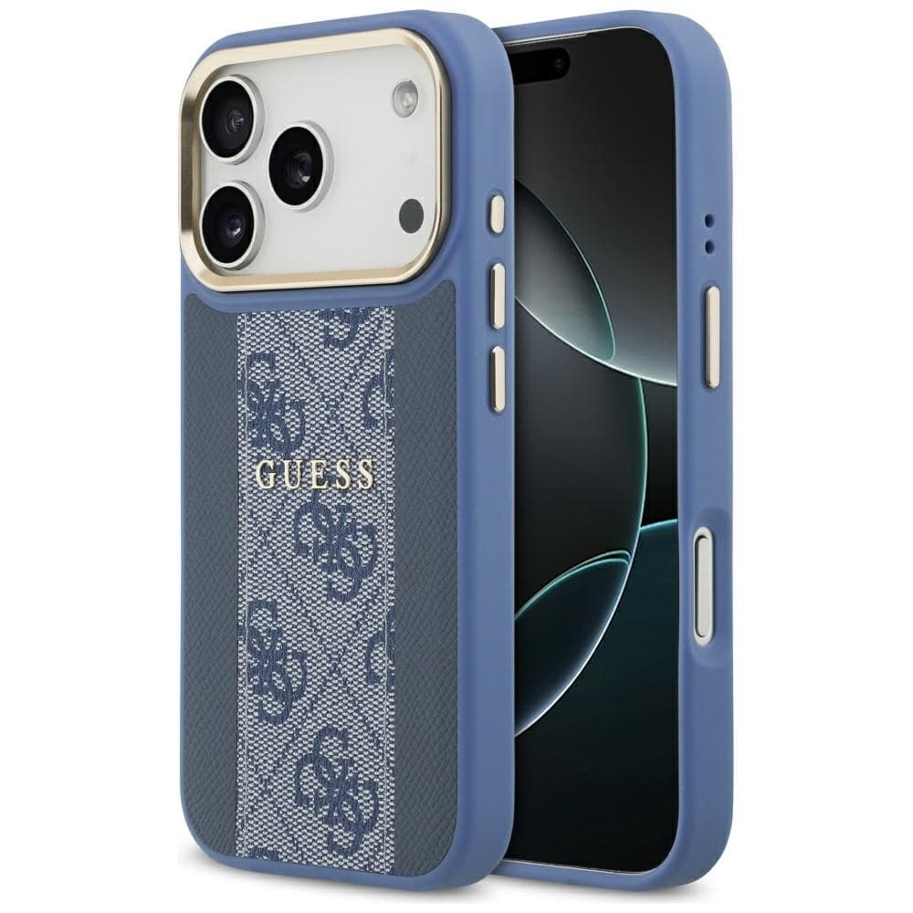 Guess Hardcase 4G Stripe MagSafe iPhone 17 Pro modrá - náhled 1