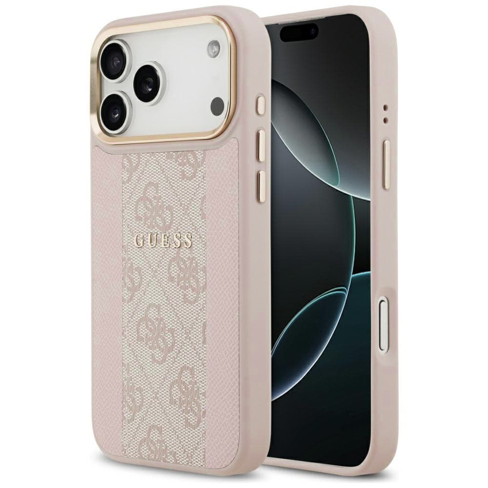 Guess Hardcase 4G Stripe MagSafe iPhone 17 Pro Max růžová - náhled 1