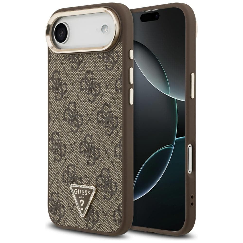 Guess Hardcase 4G Triangle Logo iPhone 17 Air Hnědá - náhled 1