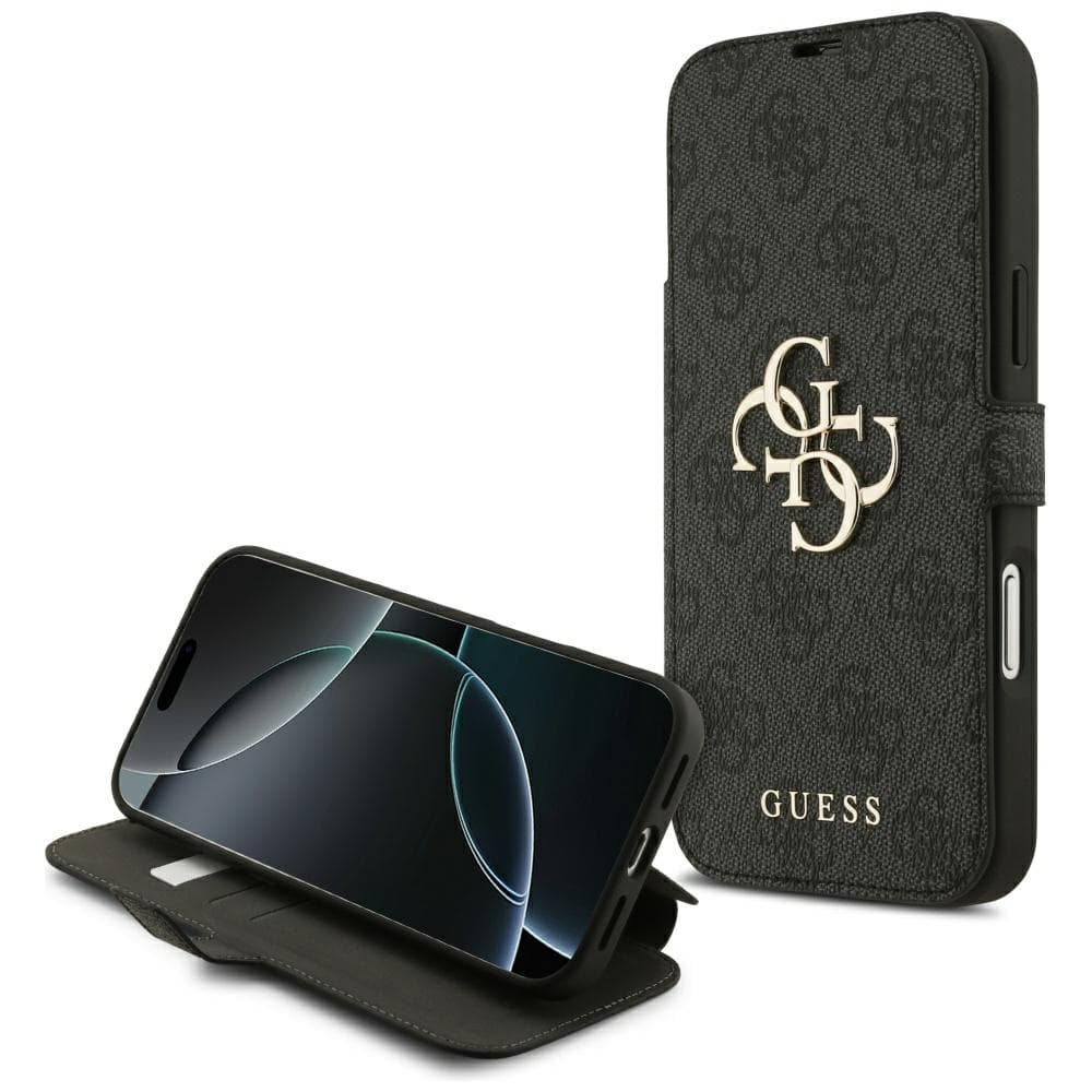 Guess Book 4G Metal Logo pouzdro iPhone 17 Pro Max černé - náhled 1