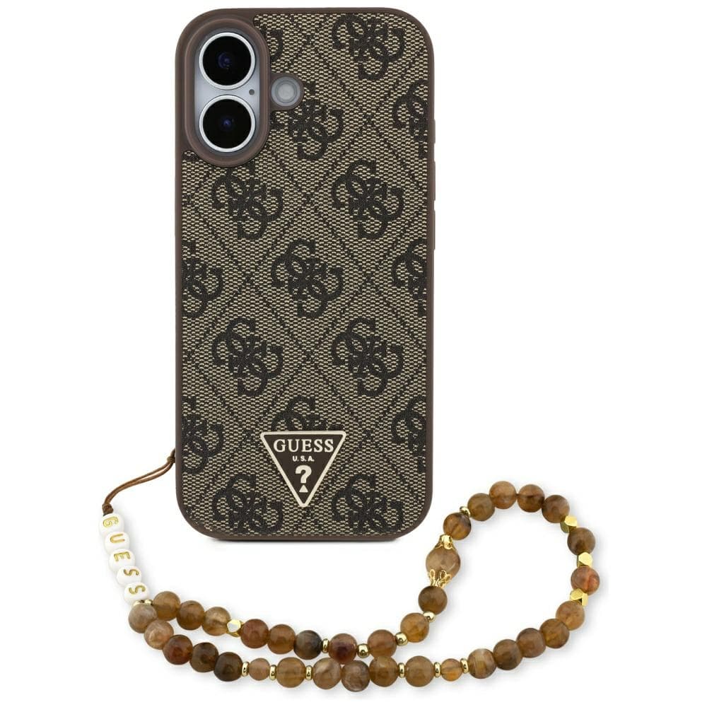 Guess Hardcase 4G Strap Triangle Logo MagSafe iPhone 17 Hnědý - náhled 1