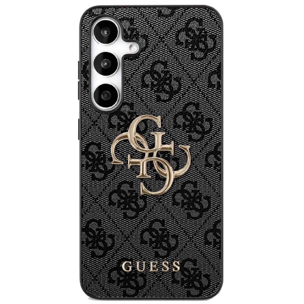 Guess Leather 4G Metal Logo pro Samsung Galaxy S25 FE černá