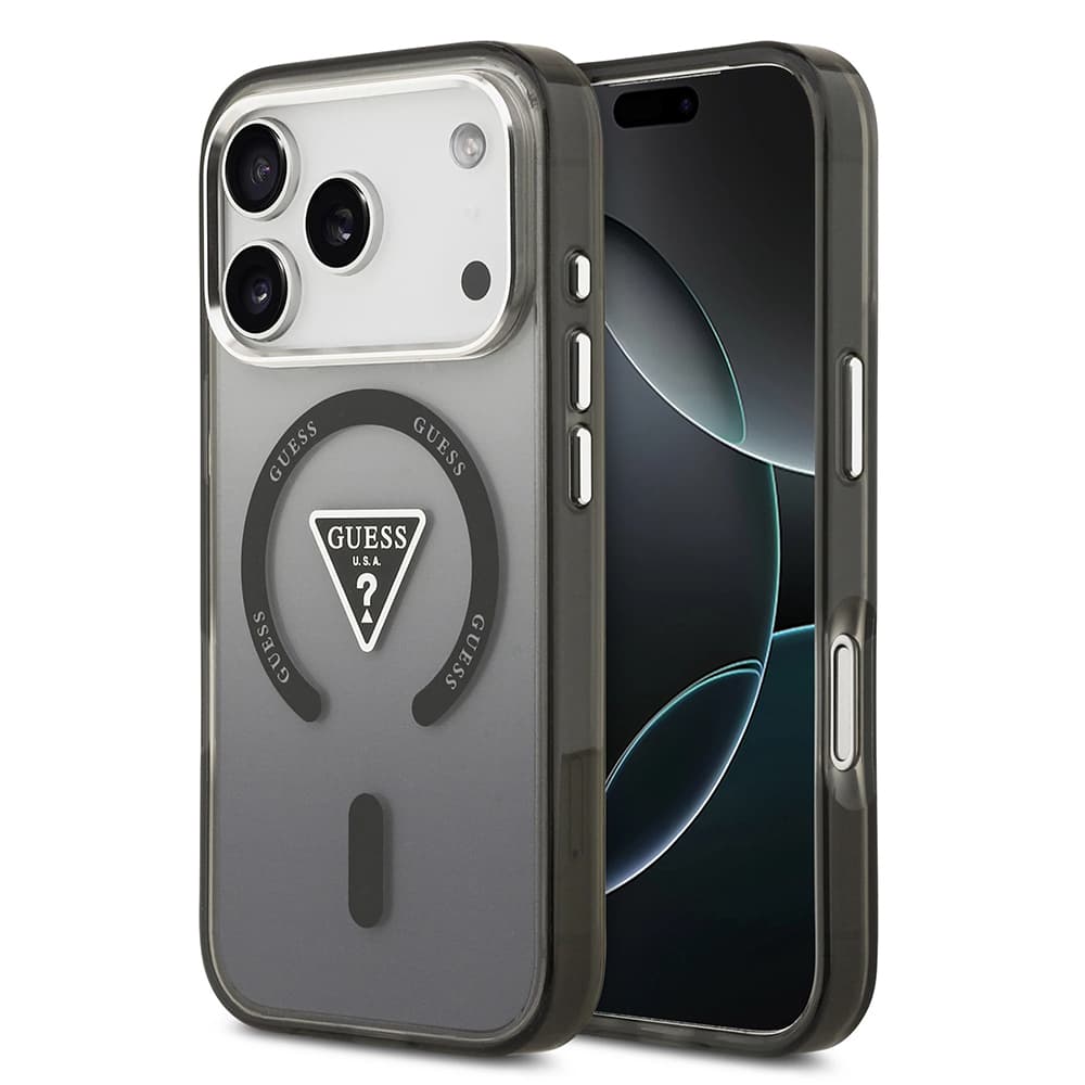 Guess IML Gradient Triangle Logo MagSafe iPhone 17 Pro Max černý - náhled 1