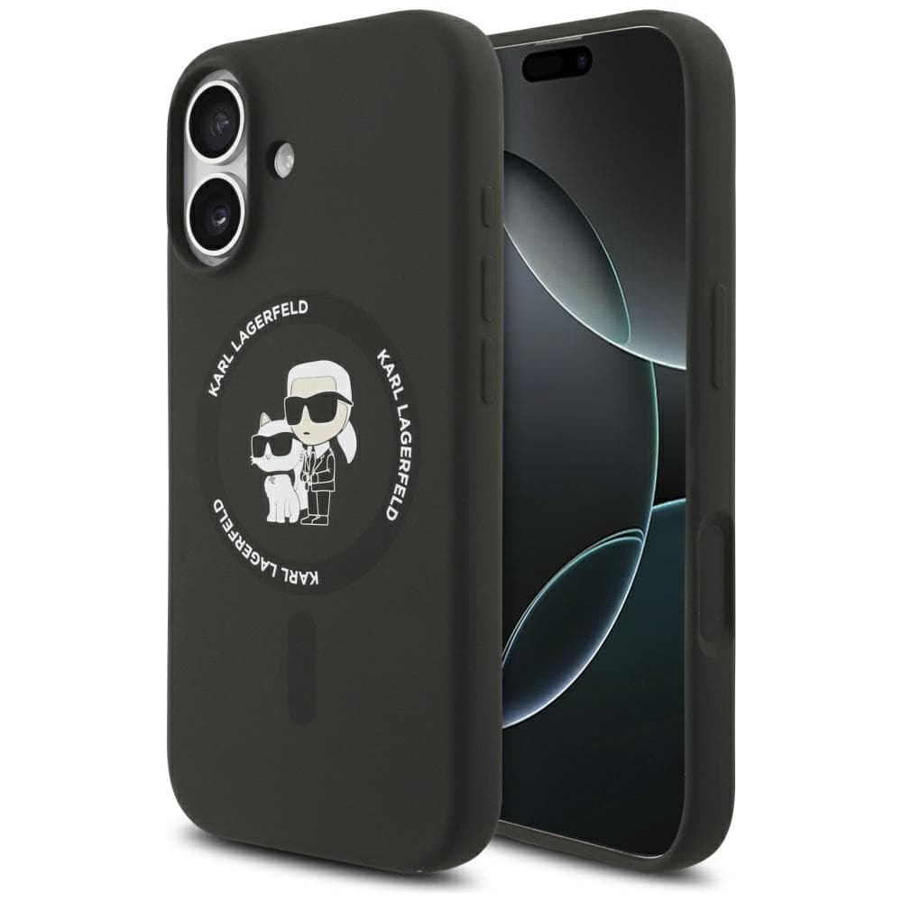 Karl Lagerfeld Silicone KC Body Ring MagSafe iPhone 17 černý - náhled 1