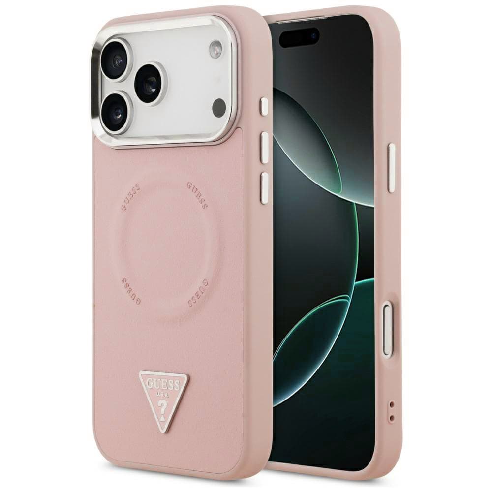 Guess Hardcase Triangle Logo MagSafe iPhone 17 Pro Max růžová - náhled 1